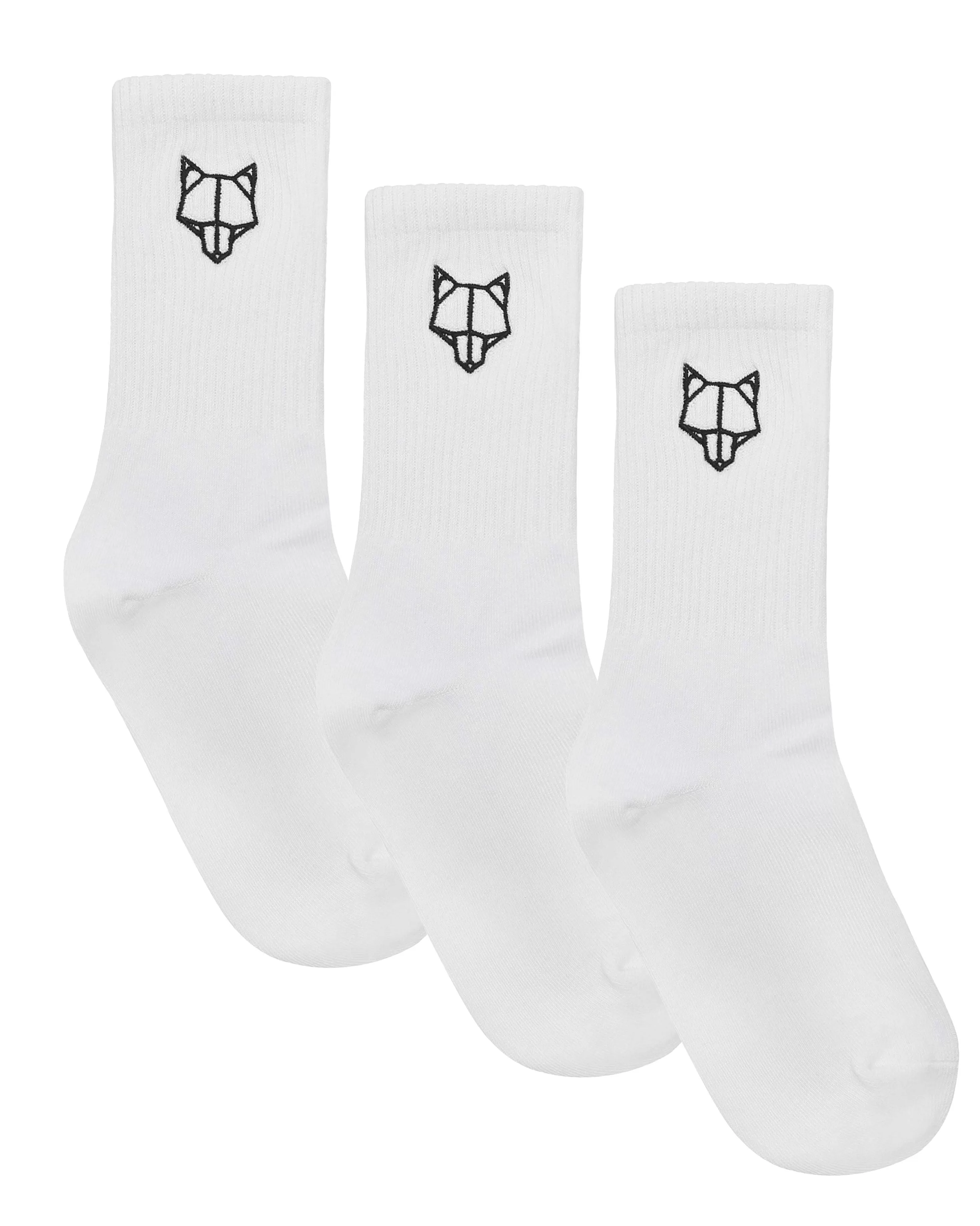 Naked Wolfe 3 Pack Mens Egyptian Cotton Socks White