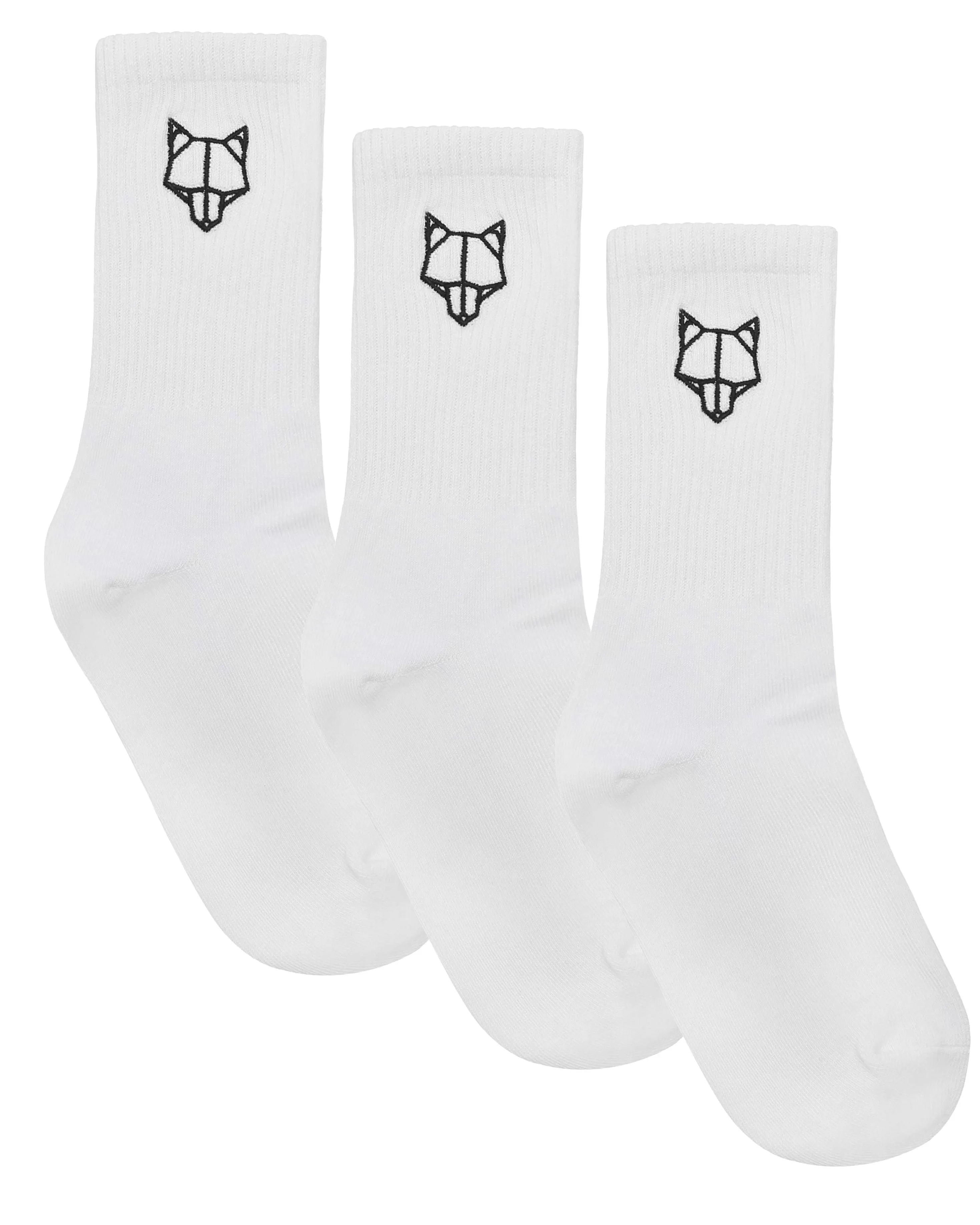 Naked Wolfe 3 Pack Womens Egyptian Cotton Socks White