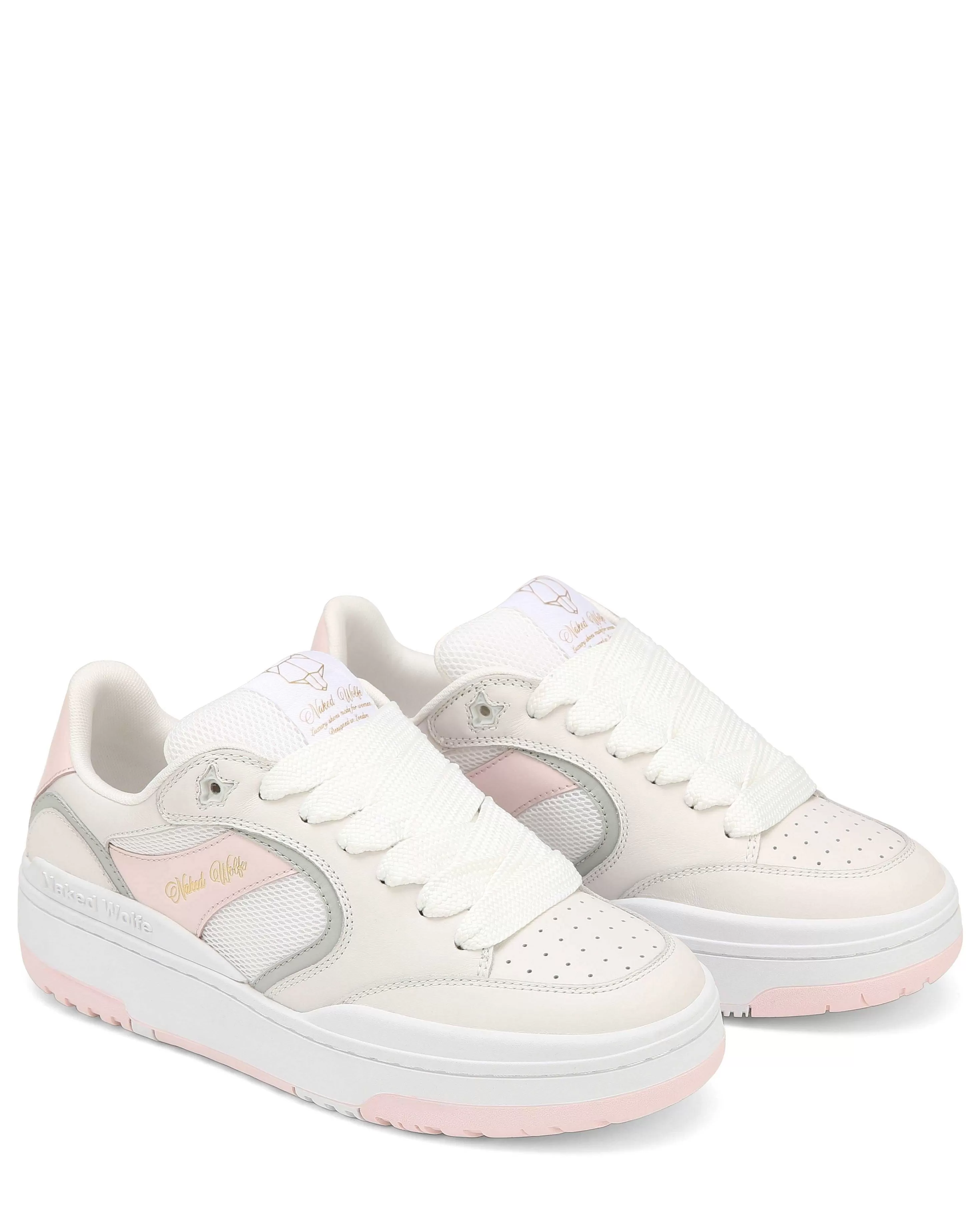 Naked Wolfe Ambition Cow Leather & Mesh White/Pink