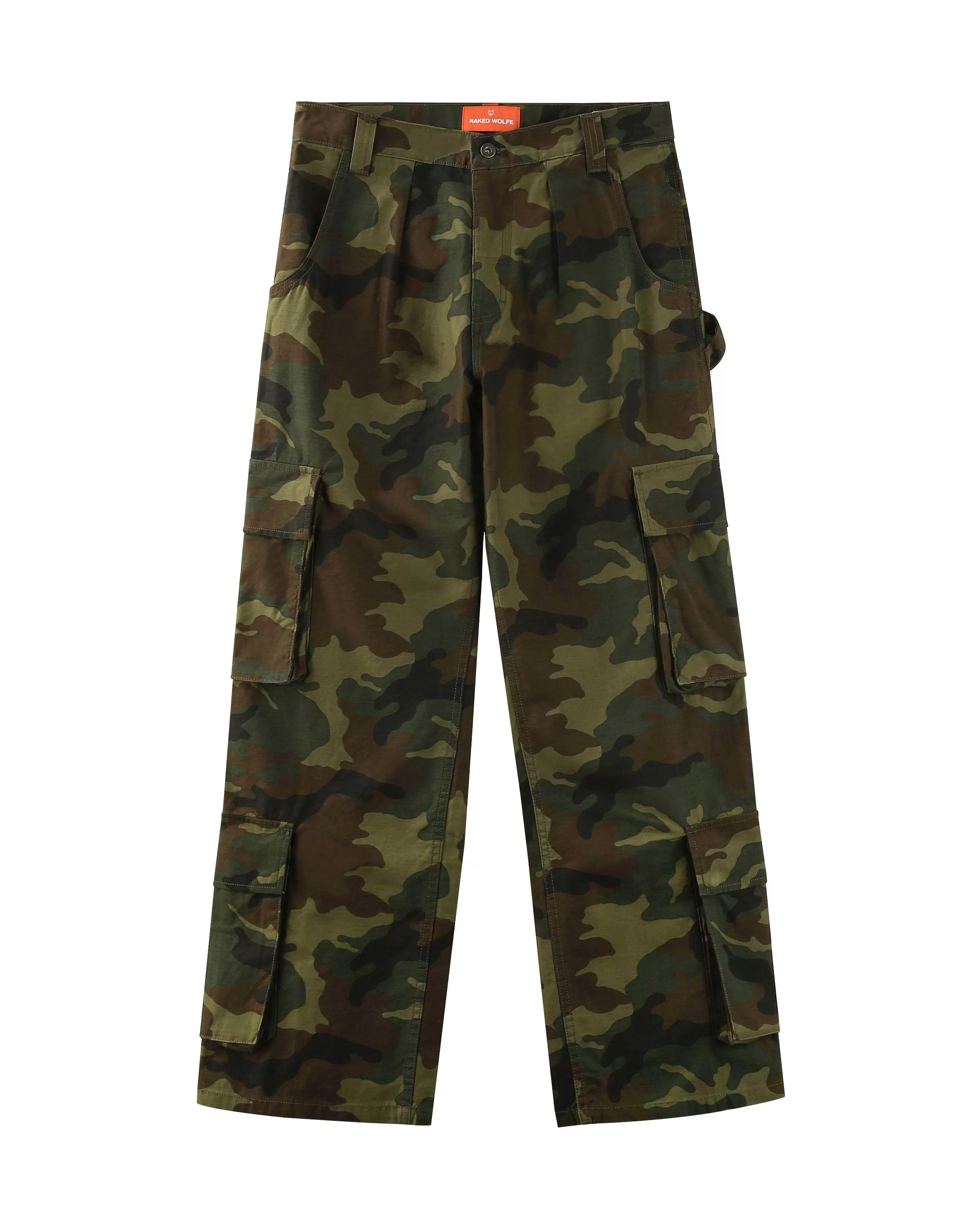 Naked Wolfe Baggy Pocket Cargo Pants Camo