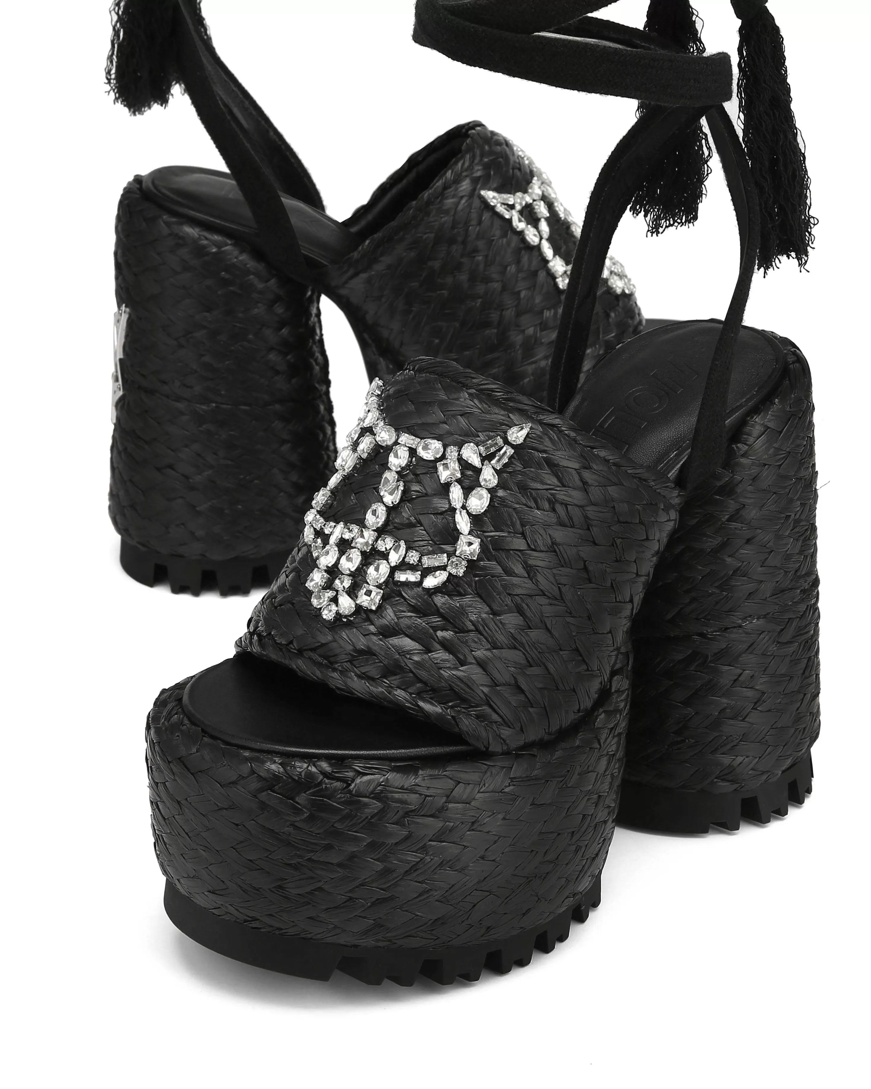 Naked Wolfe Beach Raffia Black