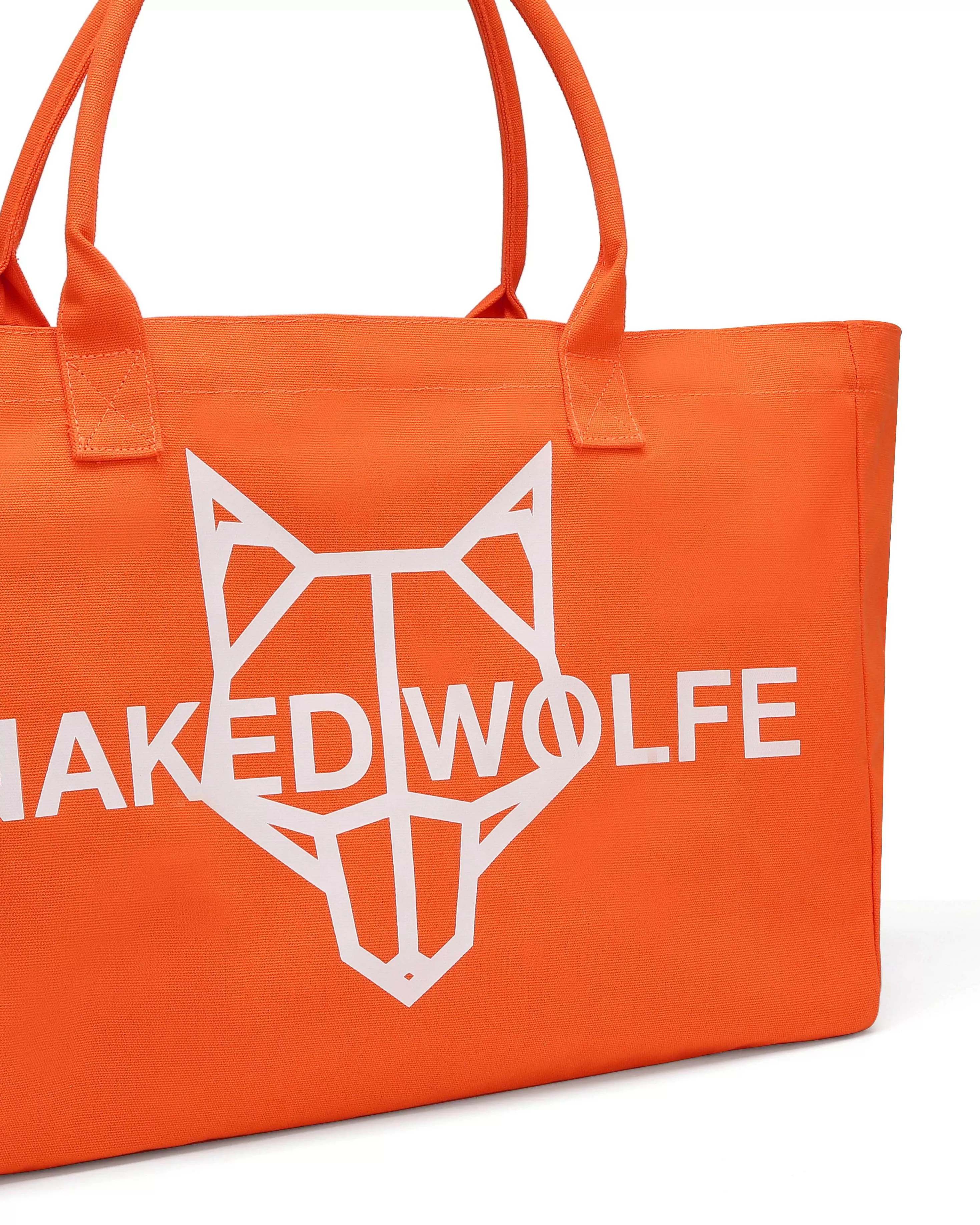 Naked Wolfe Canvas Tote Bag Orange